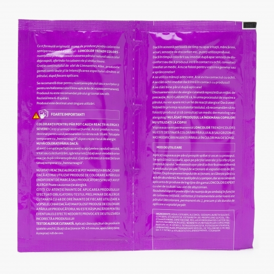 Vopsea semipermanentă pentru păr R3 roșu Rave plicuri 2x25ml