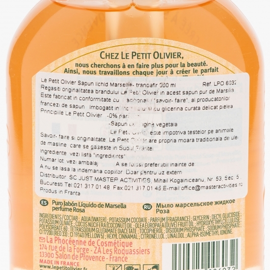 Săpun lichid Marseille parfum de trandafir 300ml