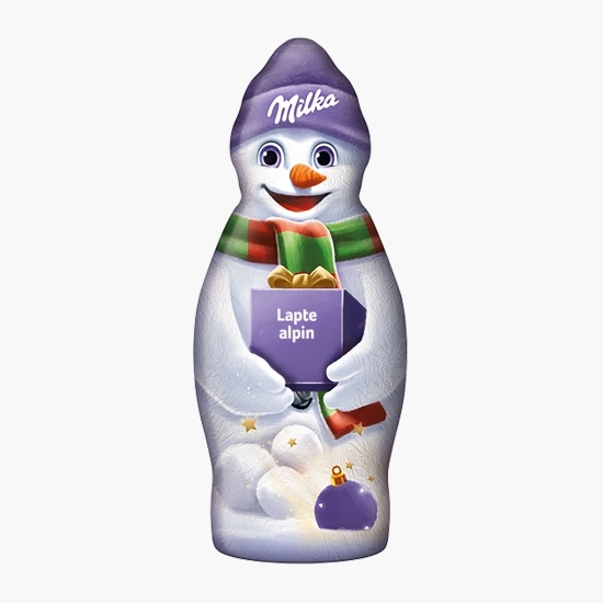 Figurină de ciocolată cu lapte om de zăpadă 50g