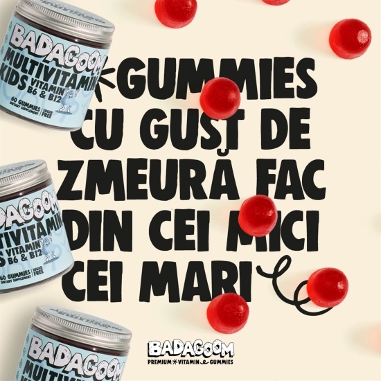 Jeleuri gumate pentru copii Multivitamin Kids, 60 buc