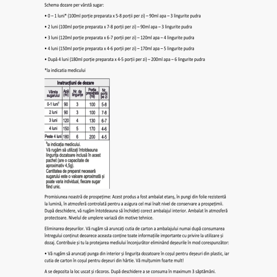 Lapte praf Formulă de început 1, 0+ luni, 800g