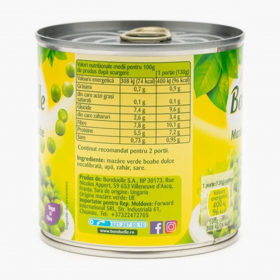 Mazăre verde boabe dulce 400g