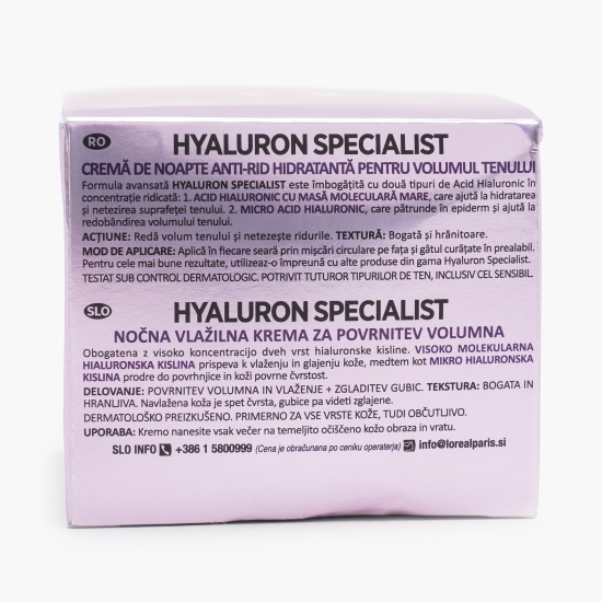 Cremă de noapte antirid hidratantă Hyaluron Specialist 50ml