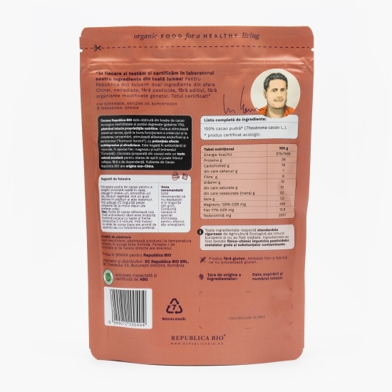 Cacao, pulbere ecologică pură 200g