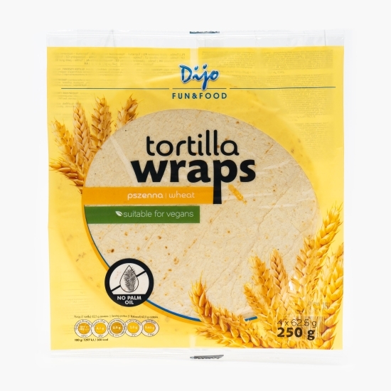 Lipii Tortilla Wraps Original 4x62.5g, 250g