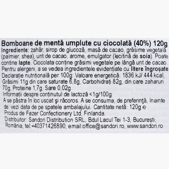 Boamboane de mentă umplute cu ciocolată Marianne 120g