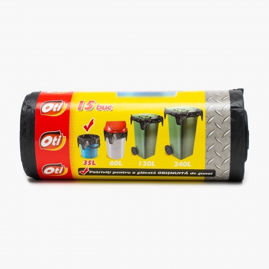 Saci menajeri Solid Extra LDPE 35l 15 buc