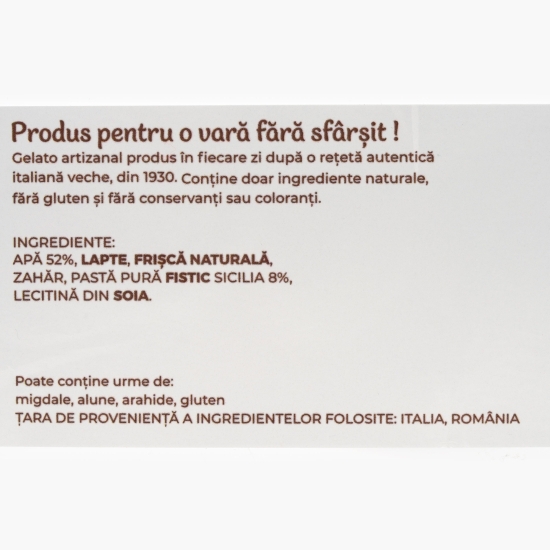 Înghețată italiană artizanală (gelato) fistic de sicilia 300g