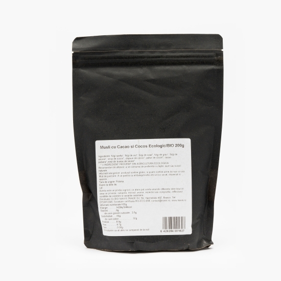 Musli cu cacao și cocos ecologic 200g