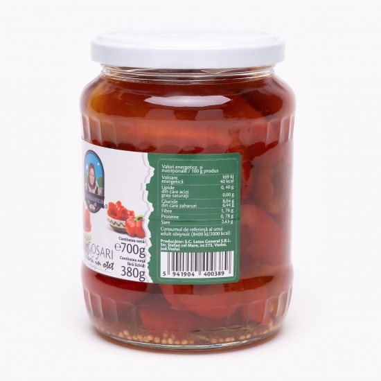 Gogoșari sferturi în oțet 700g