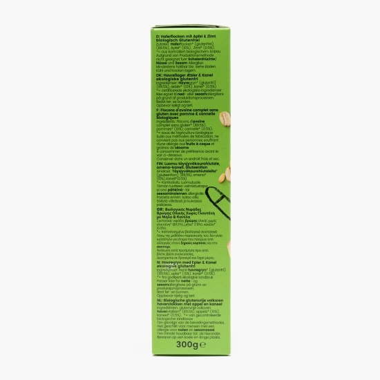Porridge eco din ovăz cu măr și scorțișoară, fără gluten 300g