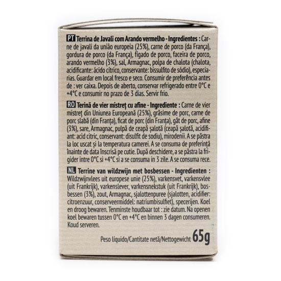 Terină de vier mistreț cu afine 65g