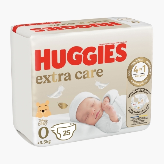 Scutece Extra Care, mărimea 0, Convi, <3.5kg, 25 buc