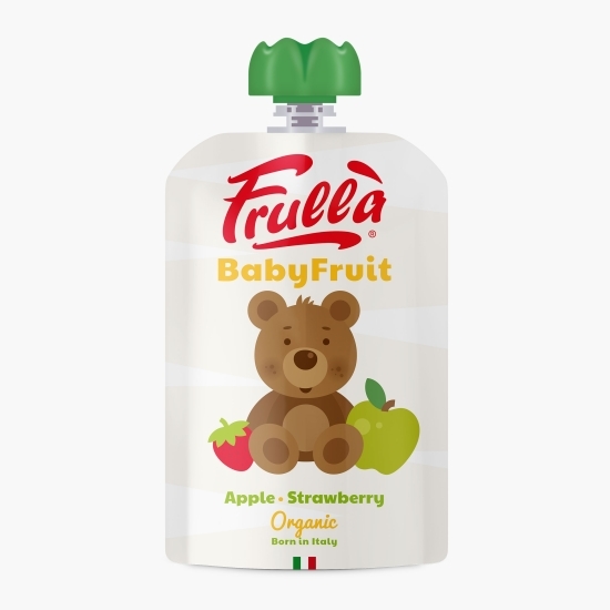 Piure eco din măr și căpșuni, pentru bebeluși, 100g