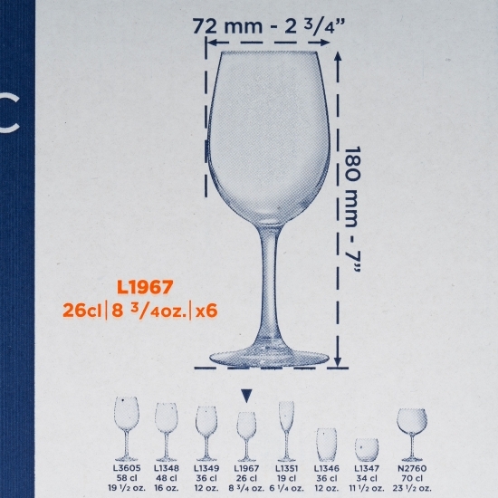 Set pahare vin alb Vina, 6 buc x 260ml