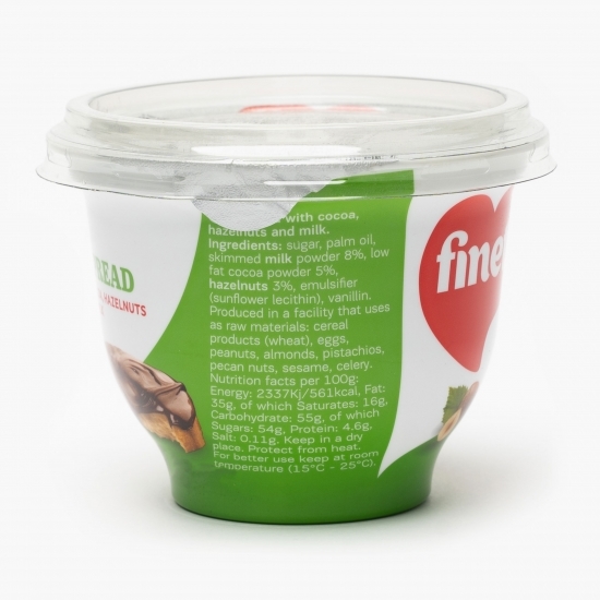 Cremă tartinabilă cu cacao, alune de pădure și lapte Spread 200g