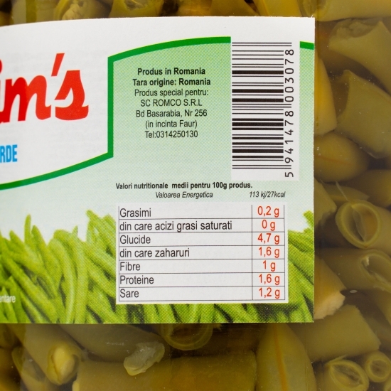 Fasole verde păstăi 680g