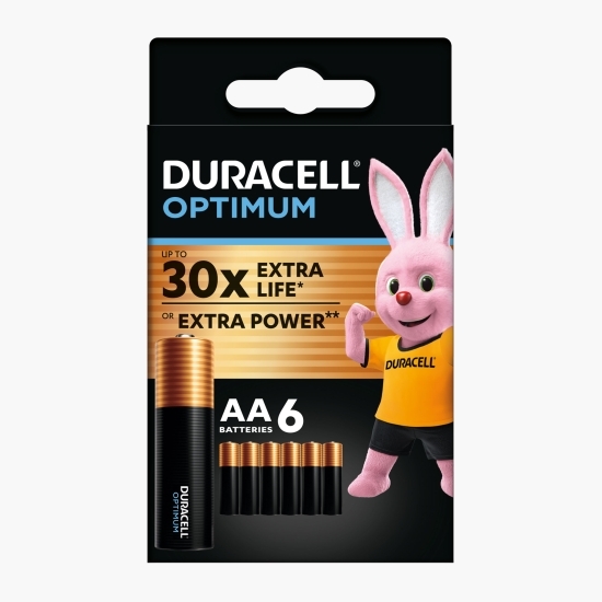Baterii alcaline Optimum AA, 6 buc