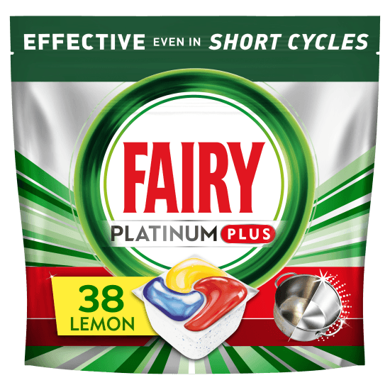 Detergent automat capsule pentru mașina de spălat vase Platinum Plus Anti-Dull, 38 spălări