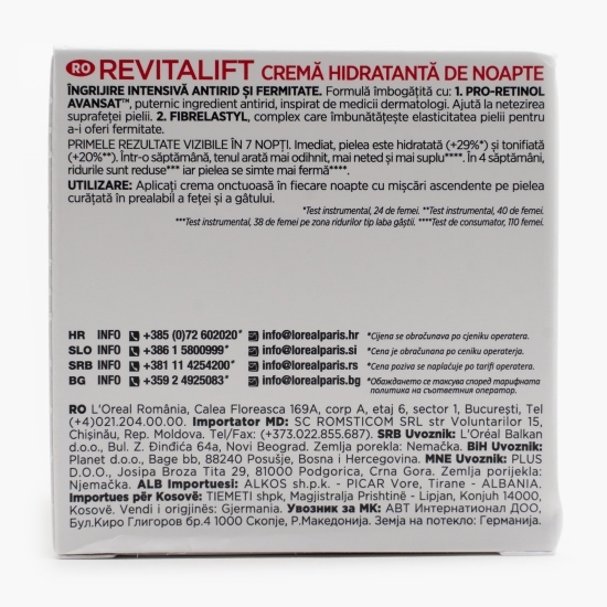 Cremă hidratantă de noapte Revitalift 50ml