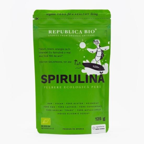 Spirulină, pulbere ecologică pură, 125g