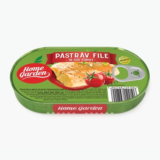 Păstrăv file cu piele în sos tomat 170g