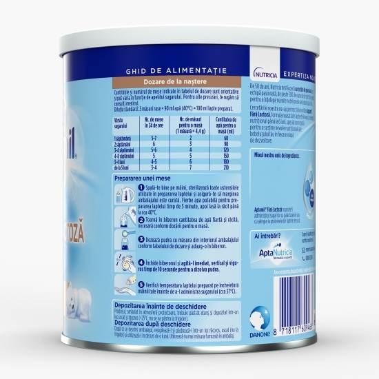 Lapte praf fără lactoză, de la naștere, Nutricia, 400g