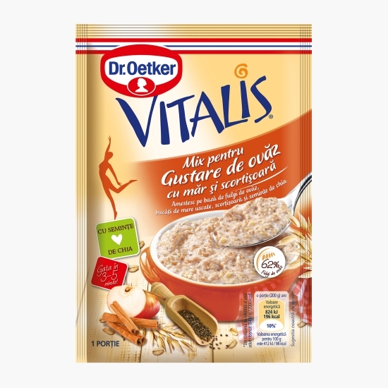 Mix pentru gustare de ovăz Vitalis cu măr și scorțișoară 50g