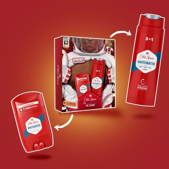 Set cadou Astronaut: gel de duș Whitewater 250ml+ deodorant stick Whitewater 500ml