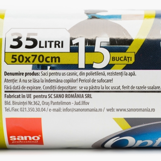 Saci menajeri super rezistenți 35l, verzi, 15 buc