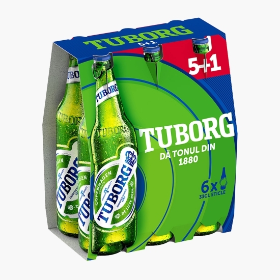 Bere blondă pasteurizată sticlă 6x0.33l (5+1)