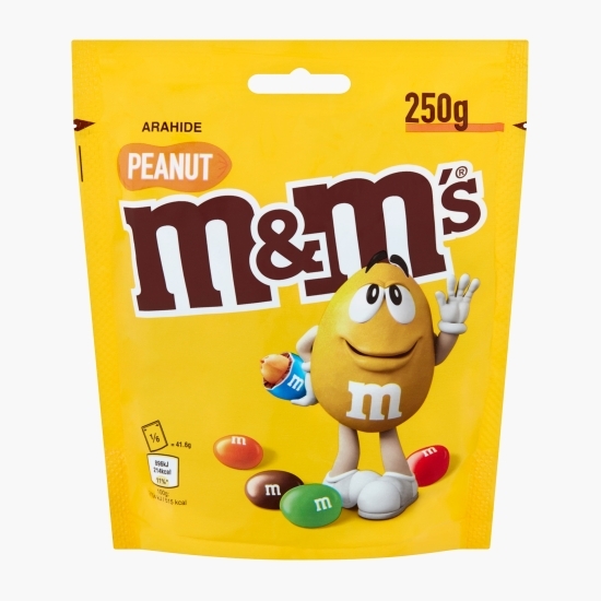 M&M's - Bomboane cu arahide învelite în ciocolată cu lapte 250g