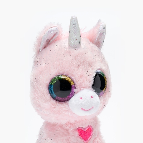 Jucărie de pluș, Unicorn Roz, 15cm