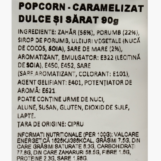Popcorn glazurat dulce și sărat 90g