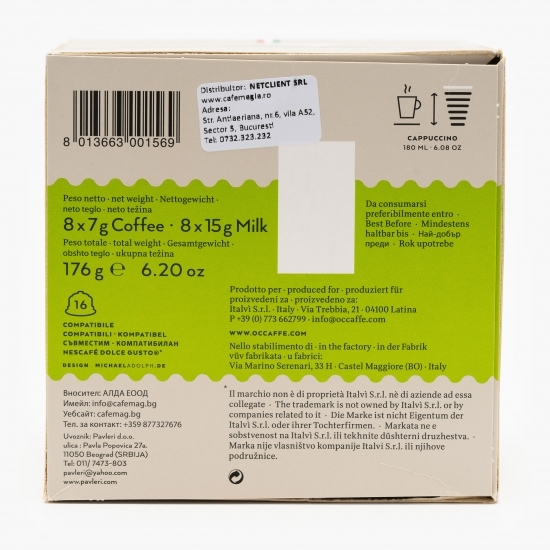 Capsule cafea, Cappuccino, 8 băuturi, 176g