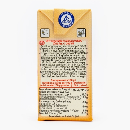 Cremă pentru gătit UHT 23% grăsime 0.2l