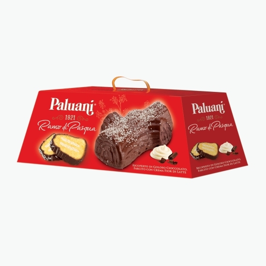 Cozonac Ramo di Pasqua cu cremă de lapte și învelit în ciocolată 750g