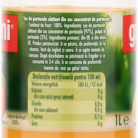 Suc de portocale cu pulpă 1l