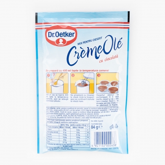 Mix pentru desert Crème Olé cu gust de ciocolată 84g