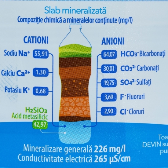 Apă plată mineralizată, natural alcalină 5l