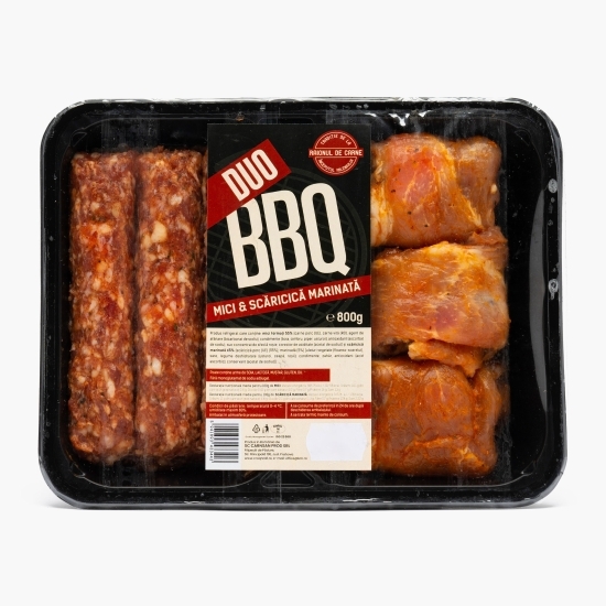 Mix pentru grătar Duo BBQ (mici, scăricică marinată) 800g
