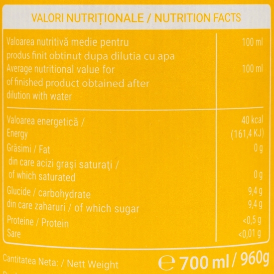 Sirop de portocale 0.7l