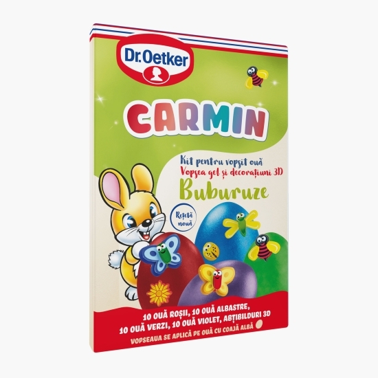 Vopsea gel pentru ouă și decorațiuni 3D Buburuze, 40 ouă 20ml