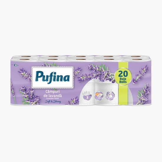 Hârtie igienică Lavander fields, 3 straturi, 20 role