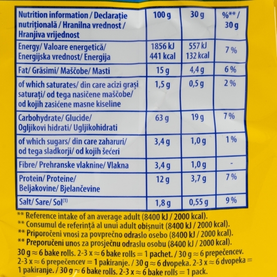 Rondele Bake Rolls cu sare 80g