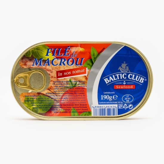 File de macrou în sos tomat 190g