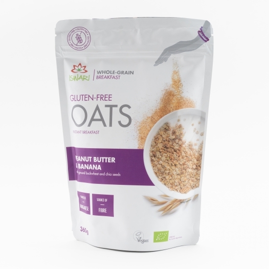 Mic dejun instant eco cu banane și cremă de arahide 360g