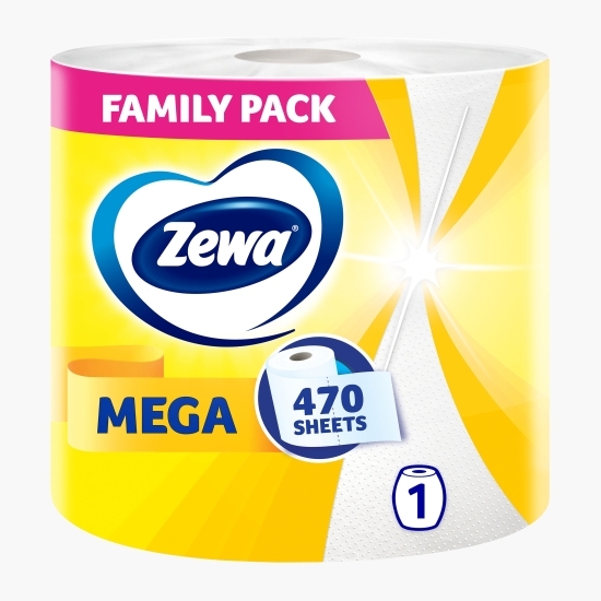 Prosoape de hârtie Mega Family pack, 2 straturi, o rolă, 470 foi