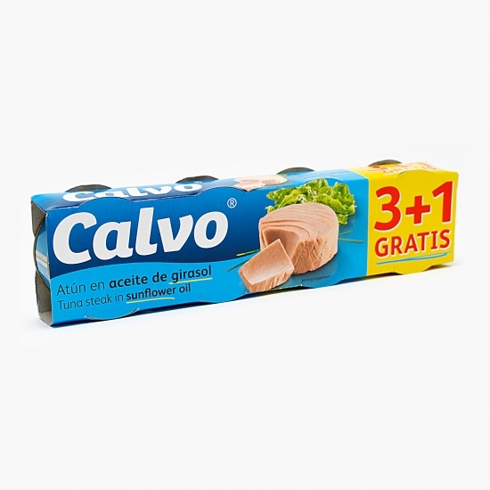 Ton în ulei de floarea-soarelui 4x80g