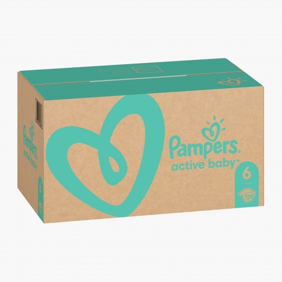 Scutece Active Baby XXL Box, mărimea 6, 13-18kg, 128 buc